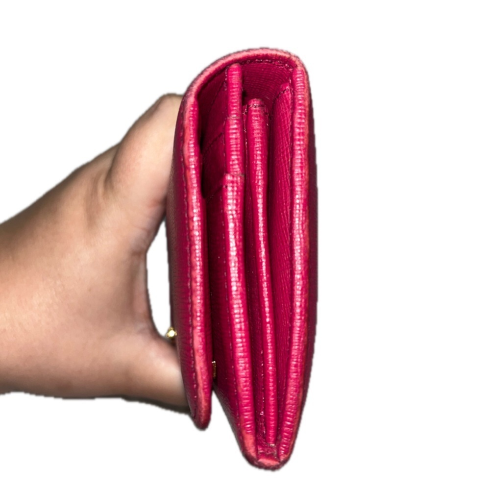 Fendi Women’s Leather Crayons Continental Wallet, Fuschia Pink - Picture 15 of 16